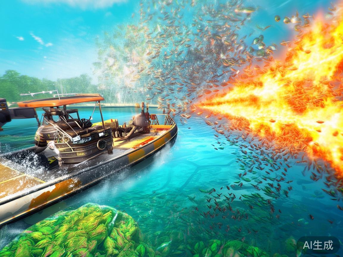 在游戏中，各种特殊武器和道具如火焰炮、水弹等，可大